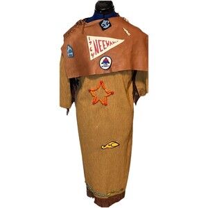 Rare Camp Fire Girls Regalia Camp Neewahlu With Extra Patches&Pins Vintage 1964
